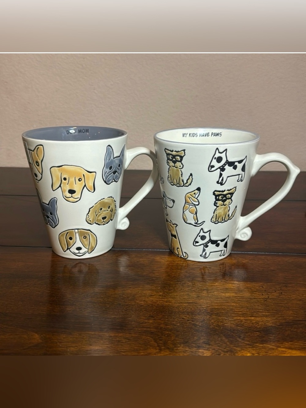 NWT Dog Mom Mug Set 17 oz Gift Set “My Kids Have Paws” - Picture 1 of 9